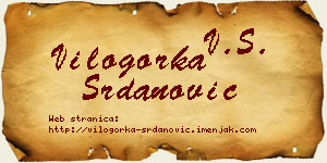 Vilogorka Srdanović vizit kartica